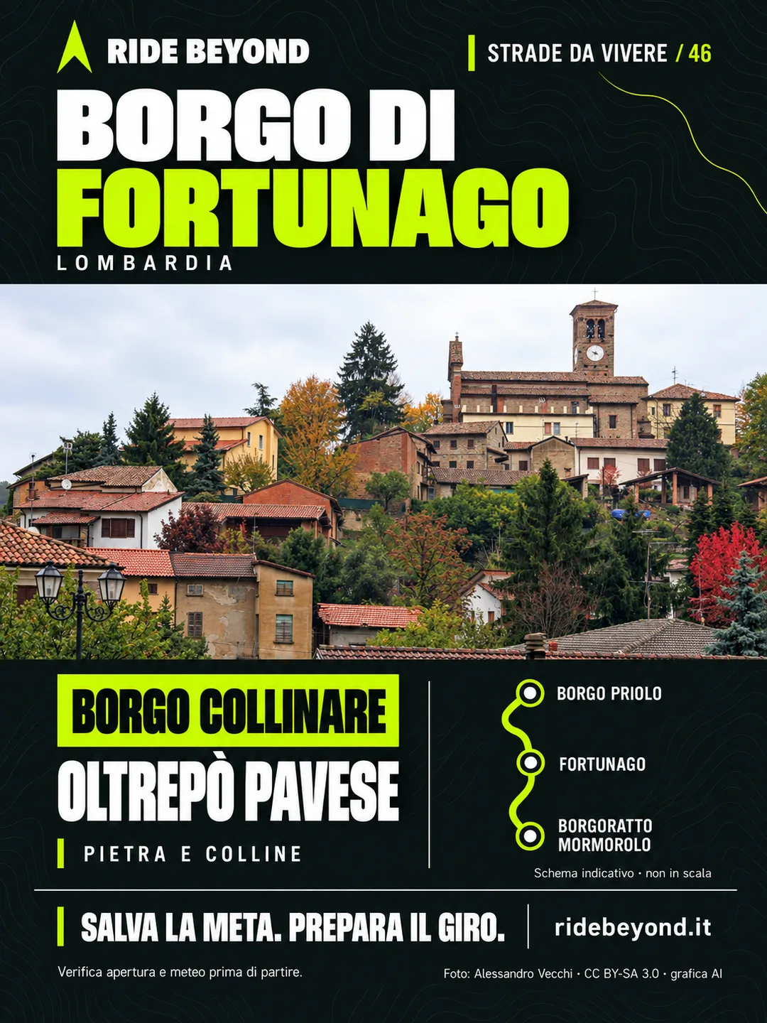 Grafica RIDE BEYOND · Fortunago, Lombardia