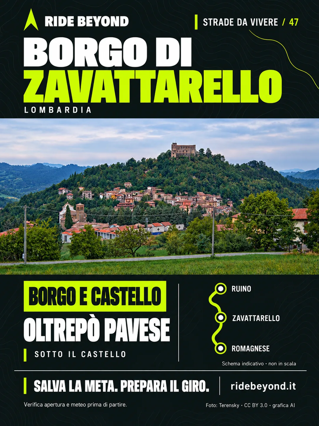 Grafica RIDE BEYOND · Zavattarello, Lombardia