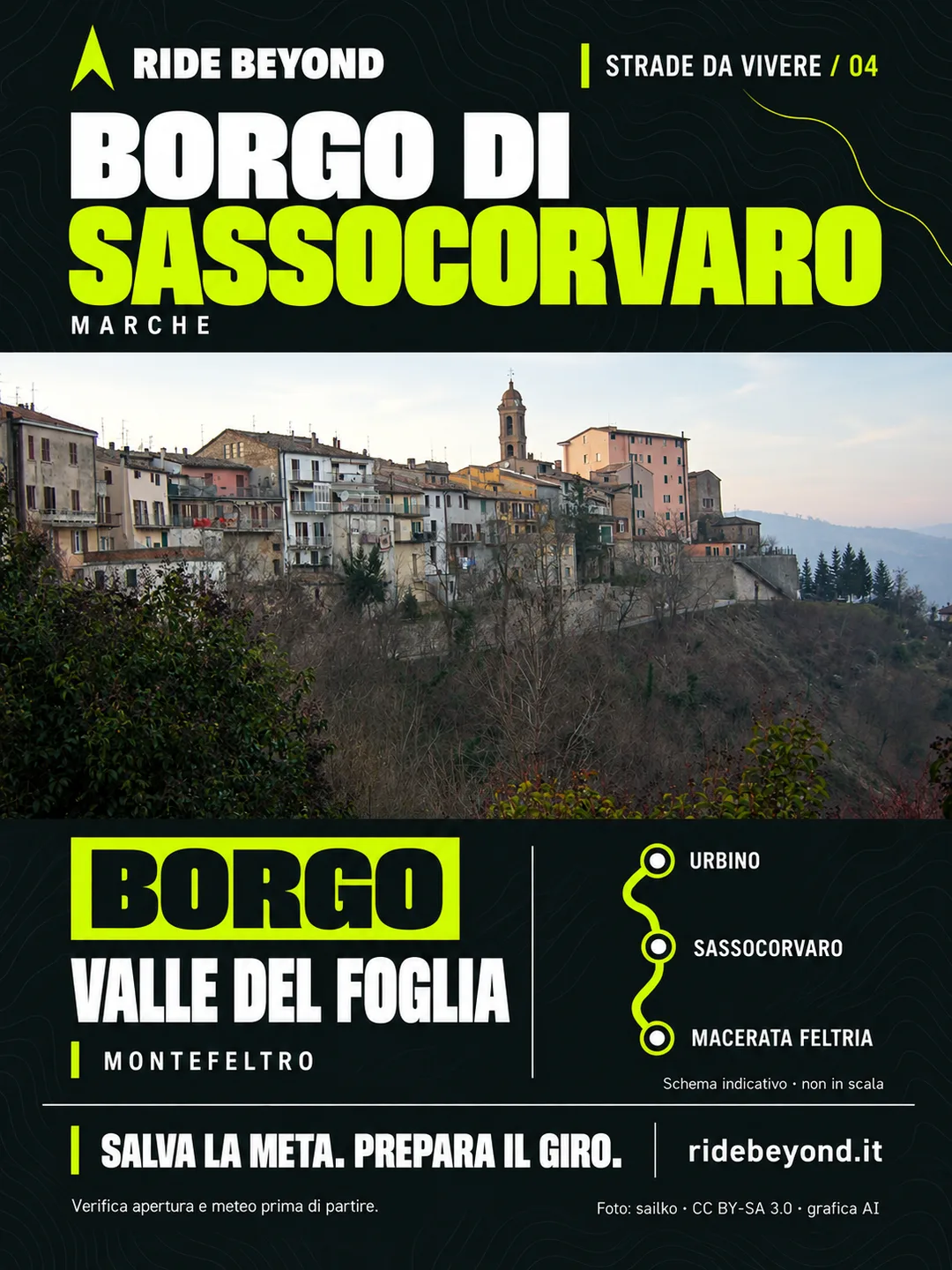 Grafica RIDE BEYOND · Sassocorvaro, Marche