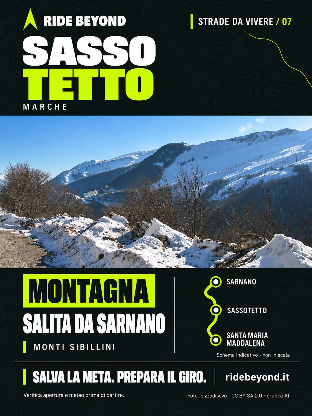 Grafica RIDE BEYOND · Sassotetto, Marche