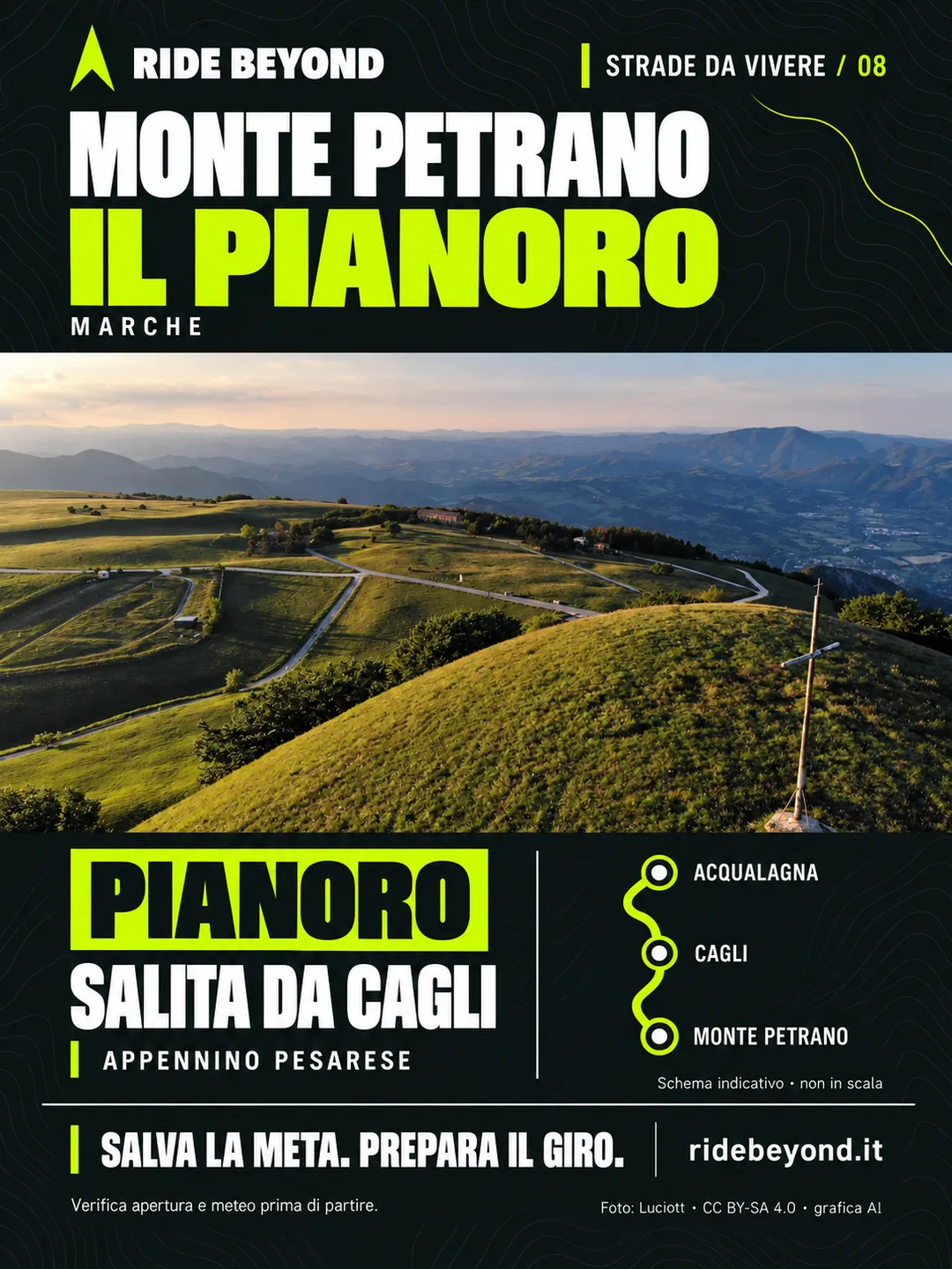 Grafica RIDE BEYOND · Monte Petrano · Pianoro, Marche