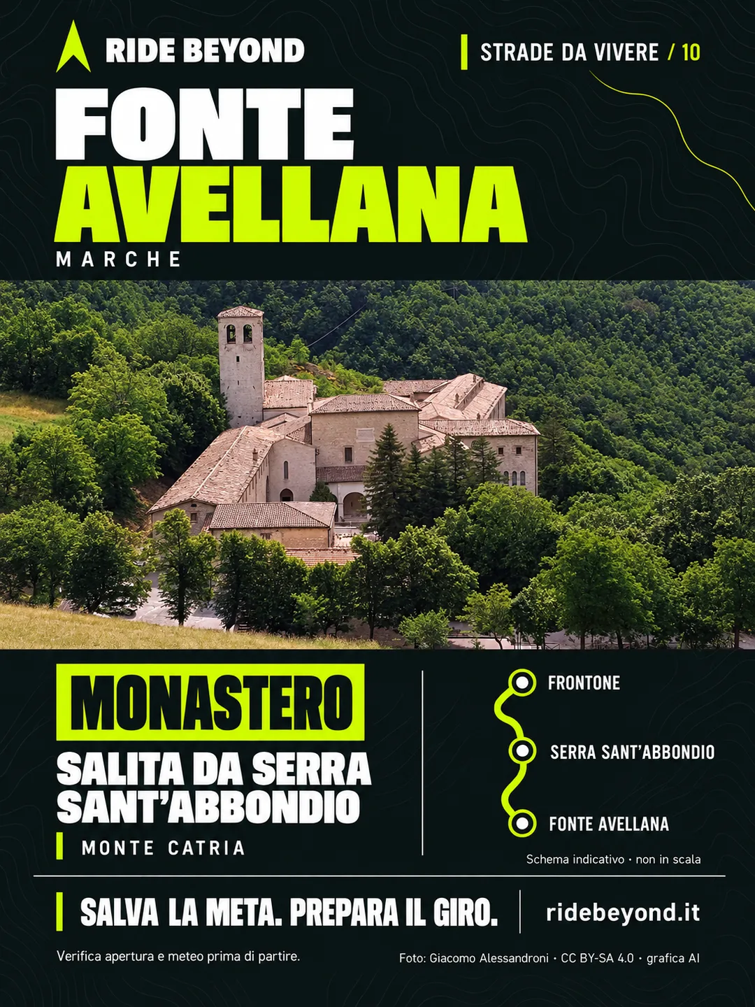 Grafica RIDE BEYOND · Fonte Avellana, Marche