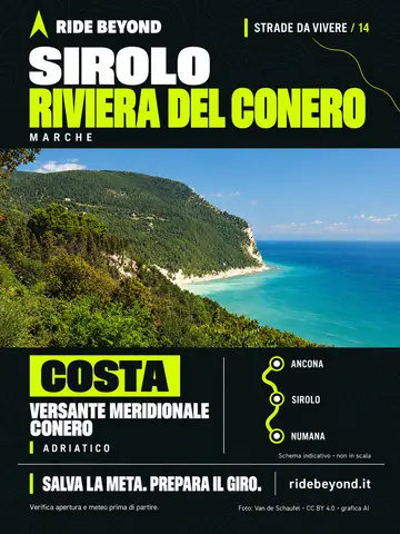Grafica RIDE BEYOND · Sirolo · Riviera del Conero
