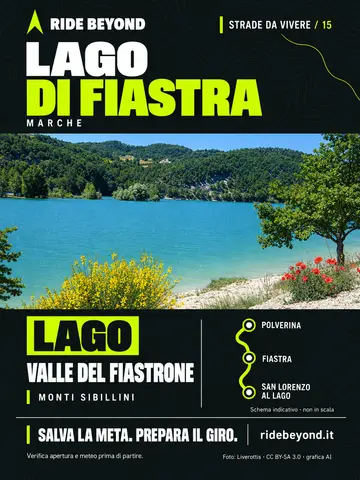 Grafica RIDE BEYOND · Lago di Fiastra