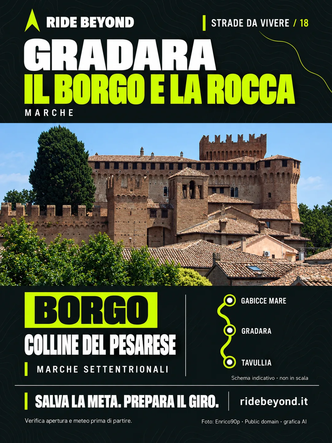 Grafica RIDE BEYOND · Gradara, Marche