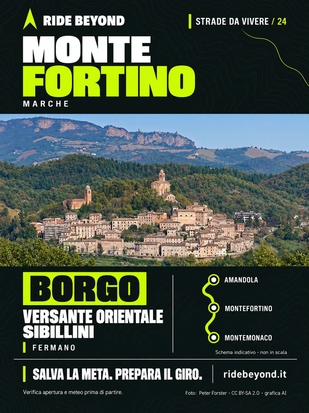 Grafica RIDE BEYOND · Montefortino, Marche