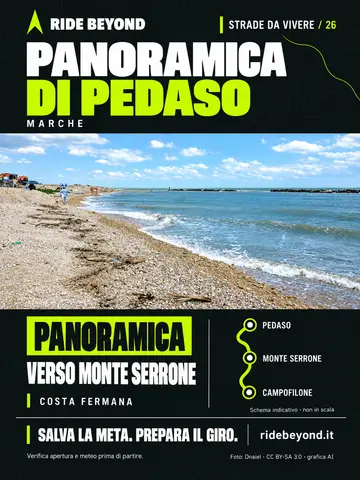 Grafica RIDE BEYOND · Panoramica di Pedaso