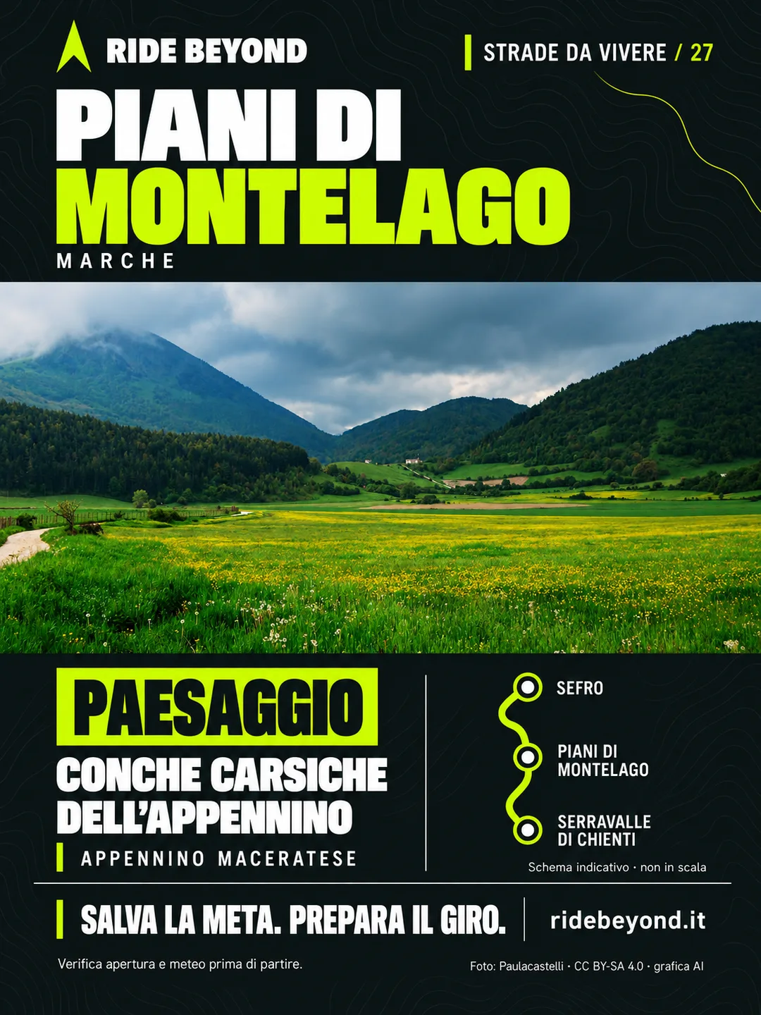 Grafica RIDE BEYOND · Piani di Montelago, Marche