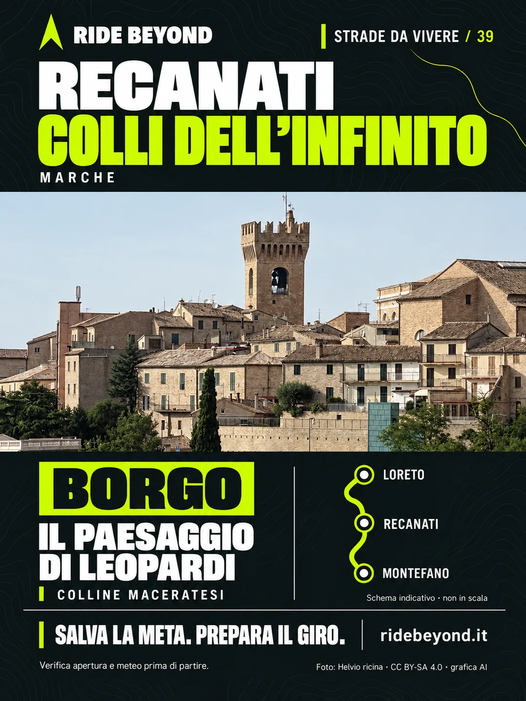 Grafica RIDE BEYOND · Recanati, Marche