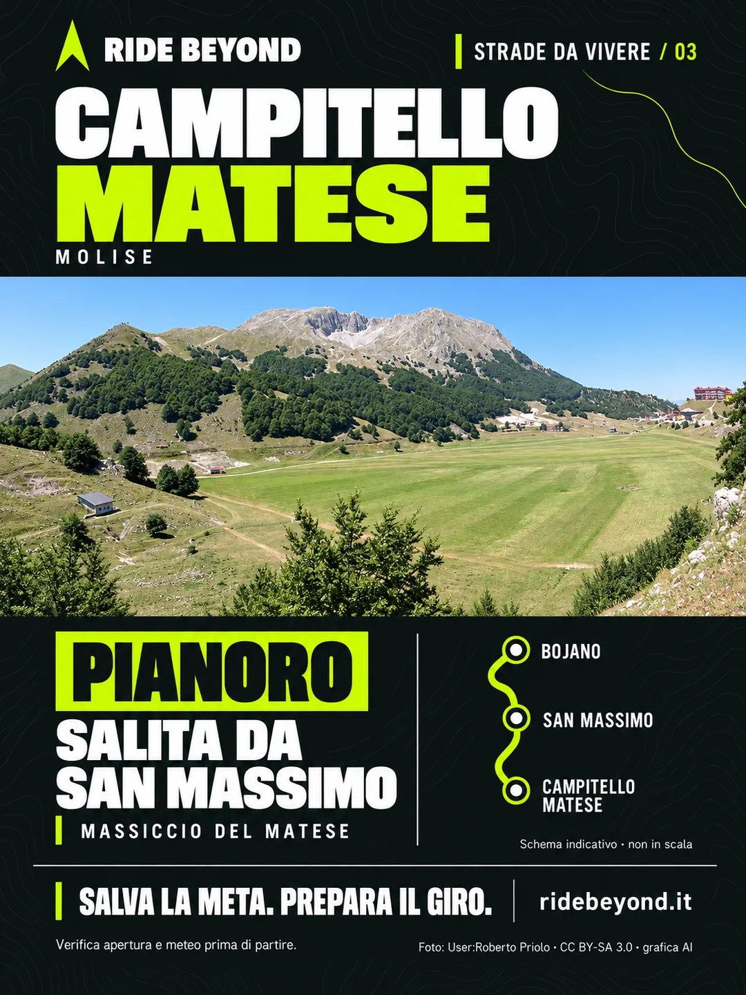 Grafica RIDE BEYOND · Campitello Matese, Molise