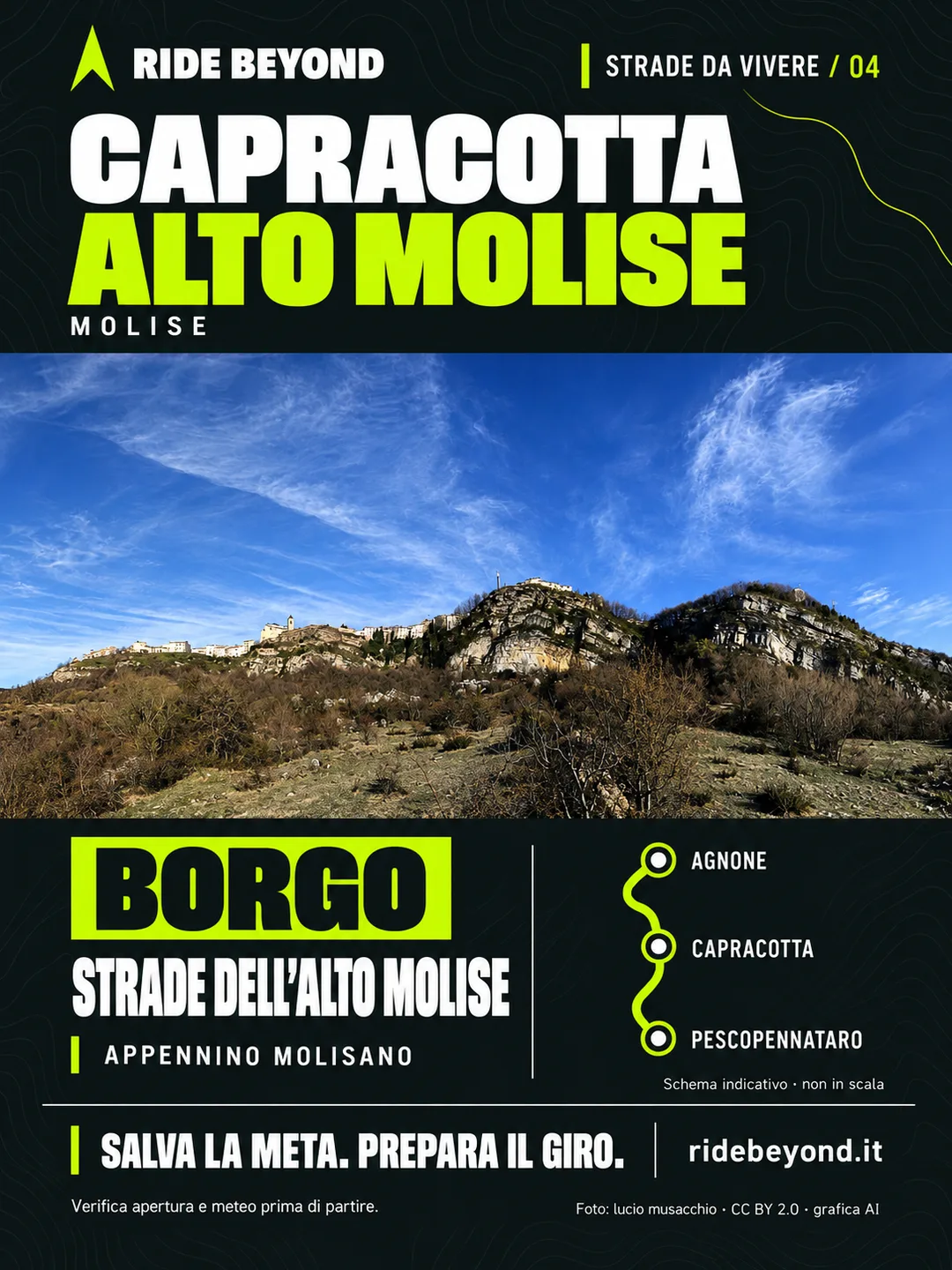 Grafica RIDE BEYOND · Capracotta, Molise