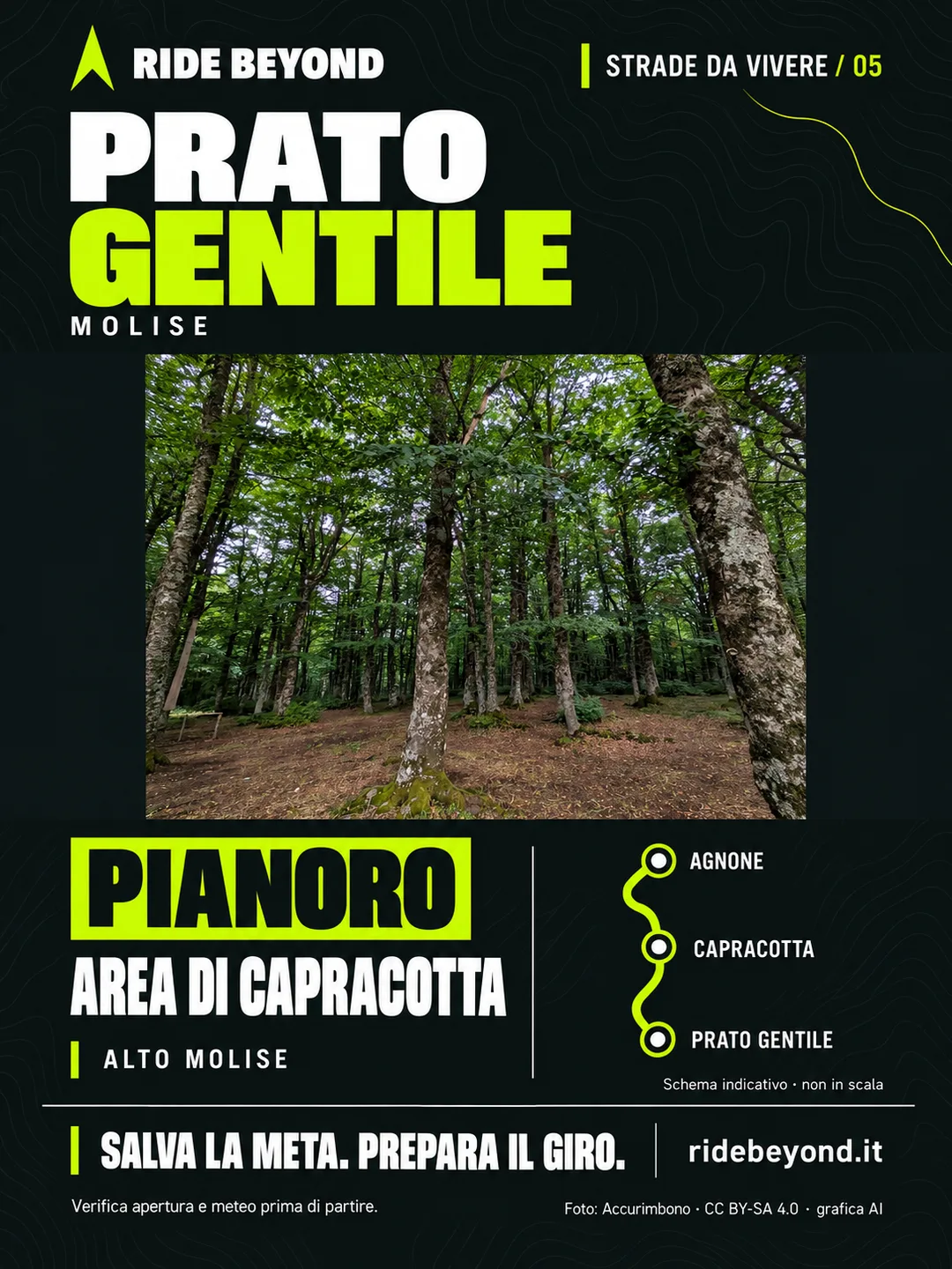 Grafica RIDE BEYOND · Prato Gentile, Molise