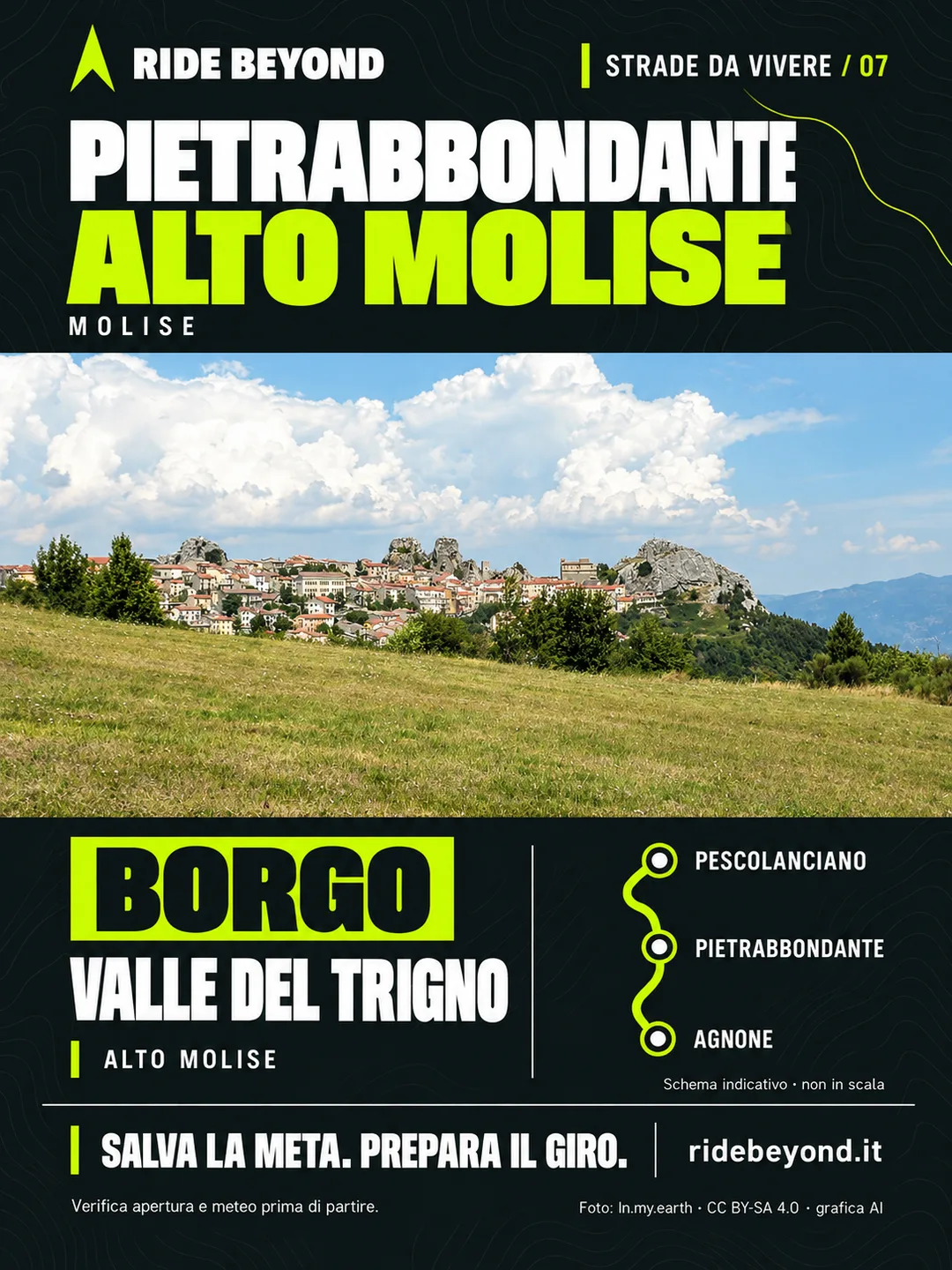 Grafica RIDE BEYOND · Pietrabbondante, Molise