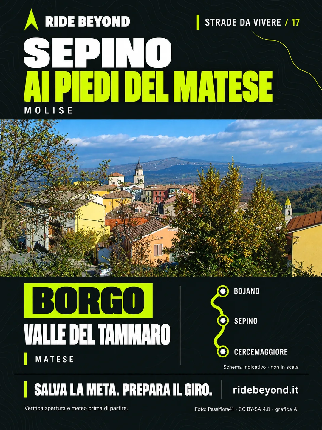 Grafica RIDE BEYOND · Sepino, Molise