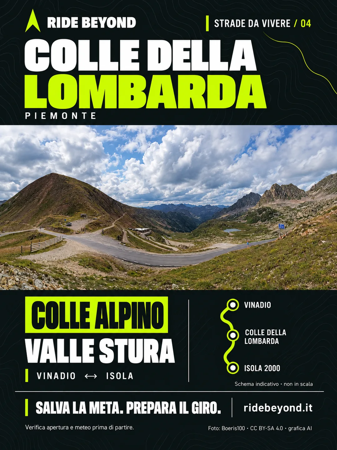 Grafica RIDE BEYOND · Colle della Lombarda, Piemonte
