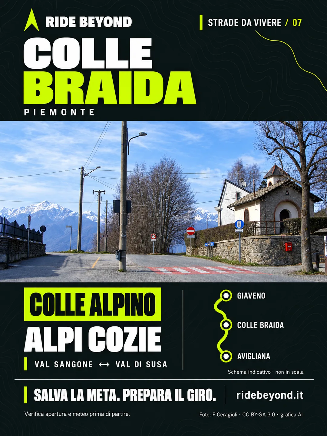Grafica RIDE BEYOND · Colle Braida, Piemonte