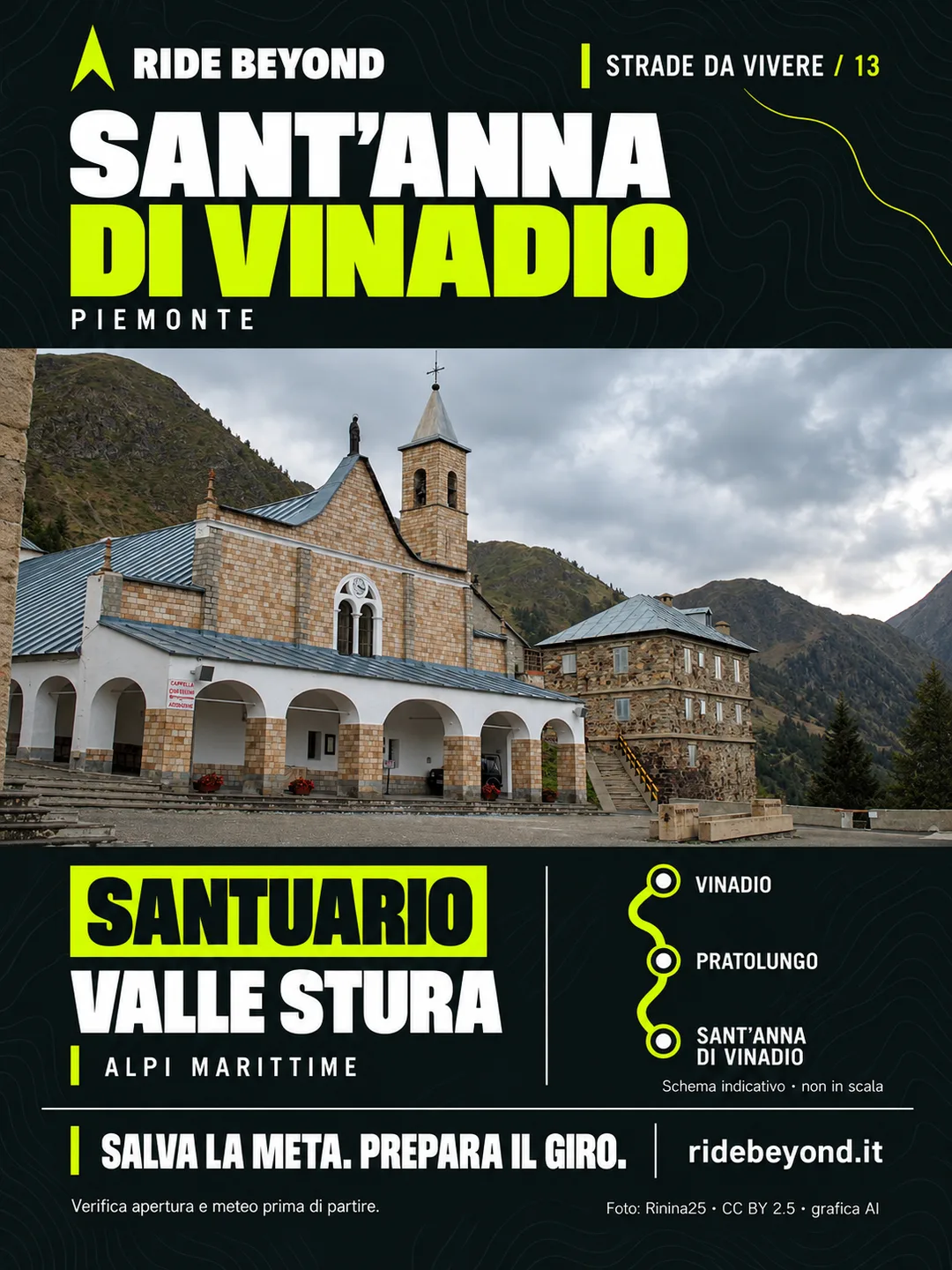 Grafica RIDE BEYOND · Sant’Anna di Vinadio, Piemonte
