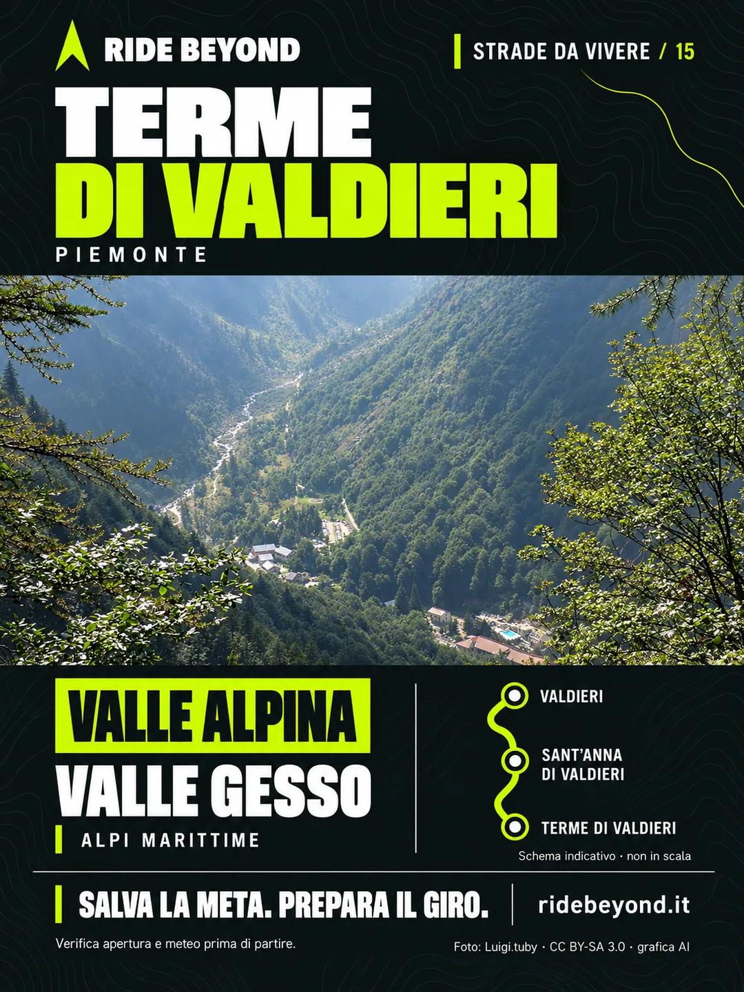 Grafica RIDE BEYOND · Terme di Valdieri, Piemonte