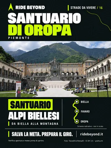 Grafica RIDE BEYOND · Santuario di Oropa