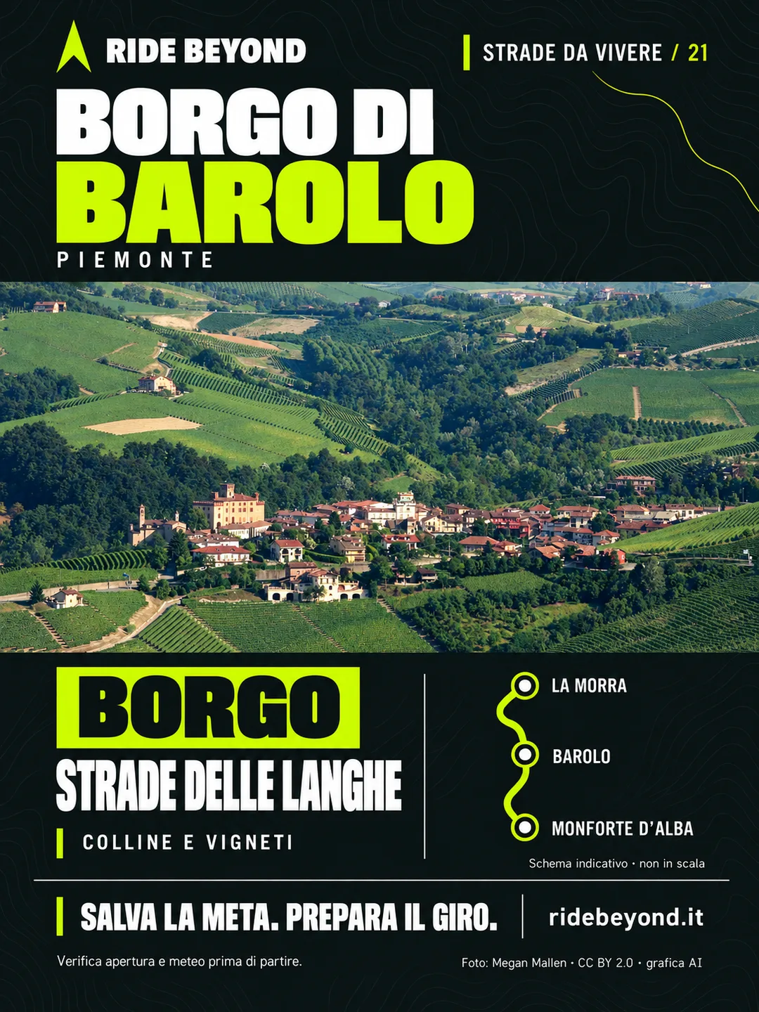 Grafica RIDE BEYOND · Barolo, Piemonte