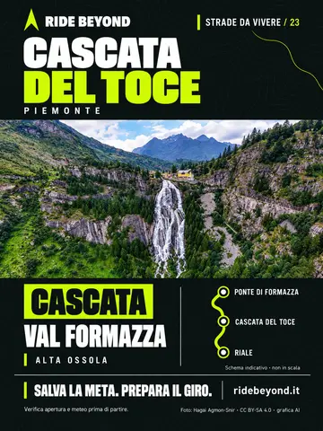 Grafica RIDE BEYOND · Cascata del Toce