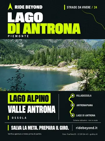 Grafica RIDE BEYOND · Lago di Antrona