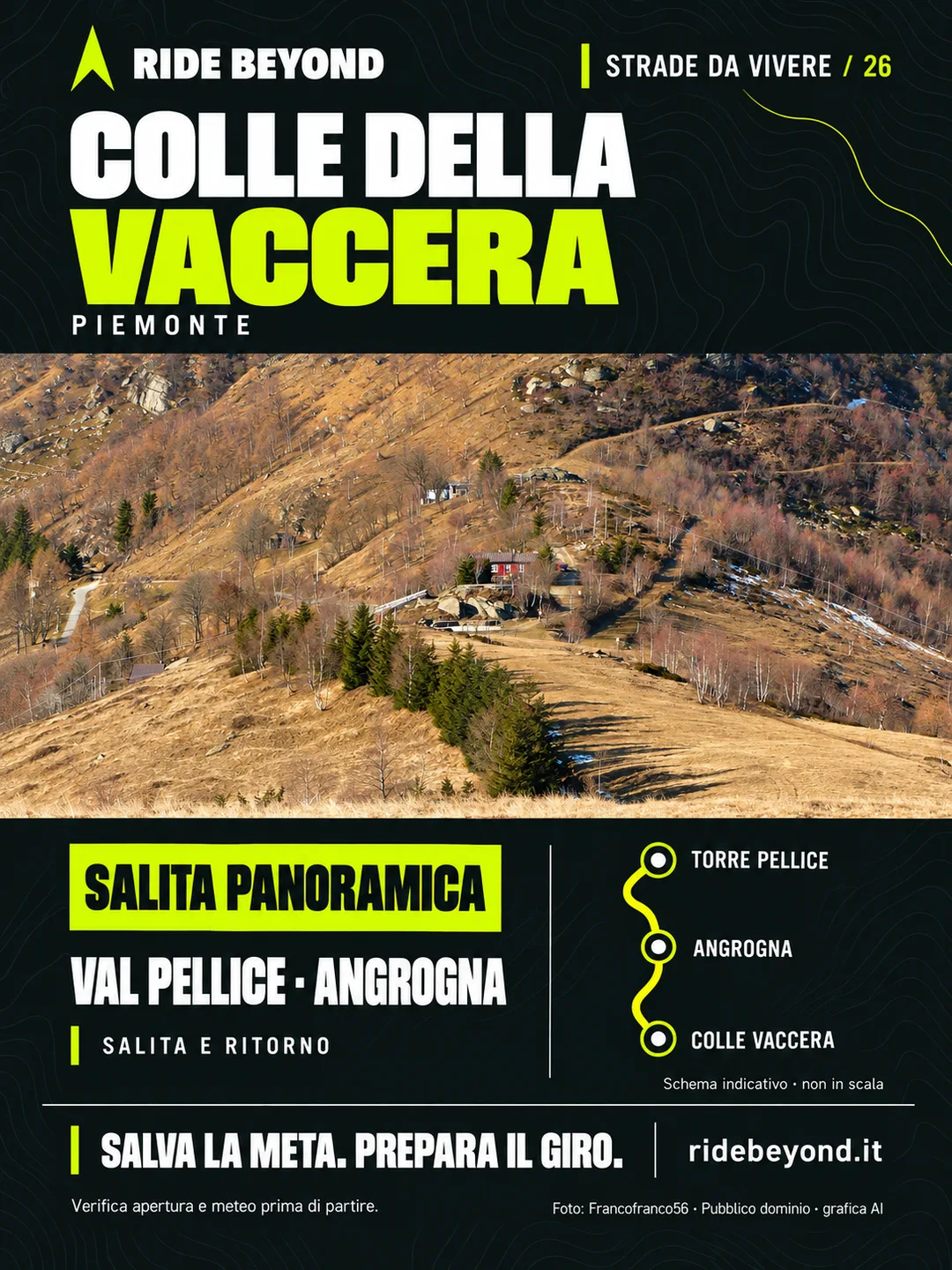 Grafica RIDE BEYOND · Colle della Vaccera, Piemonte