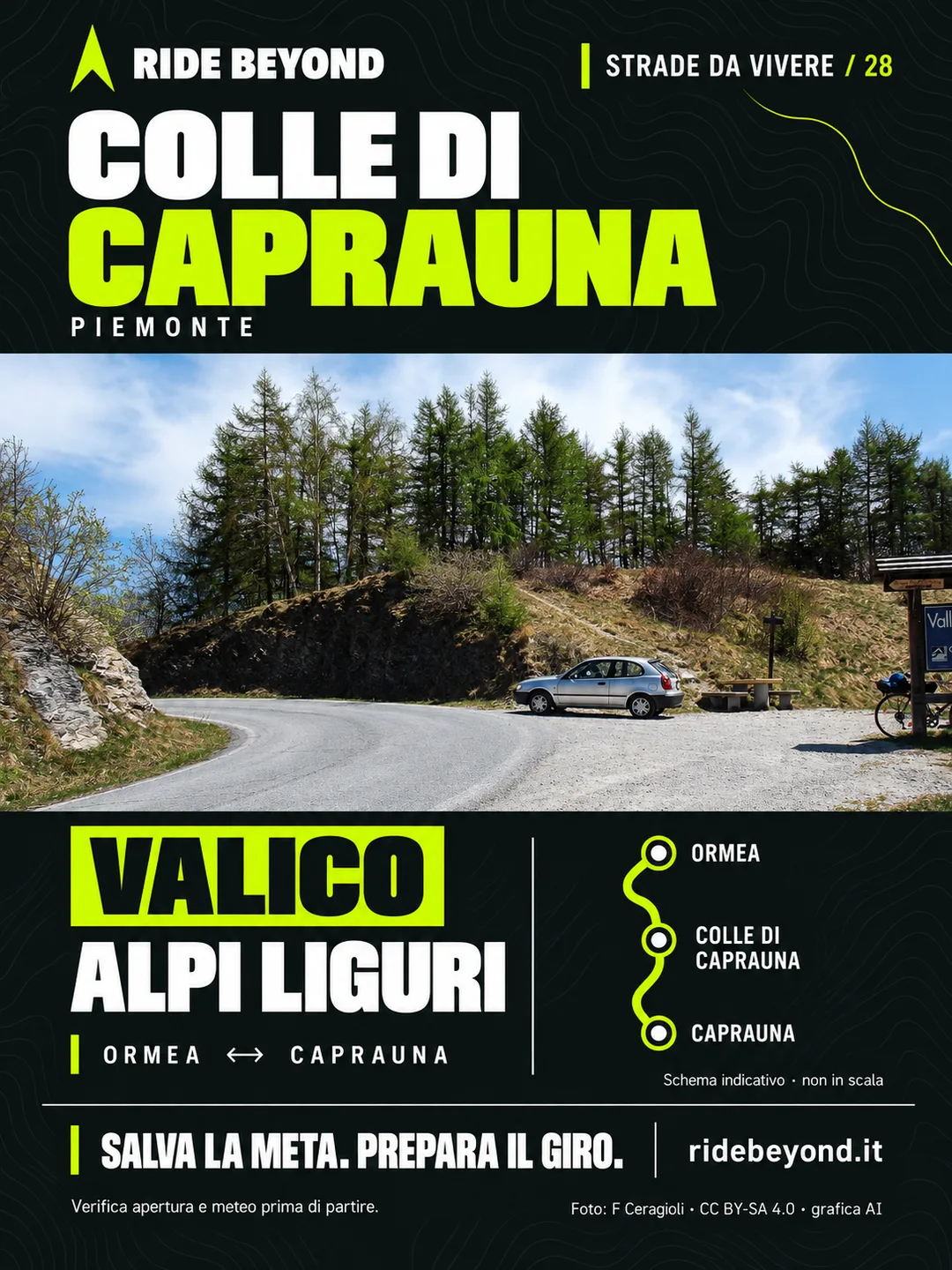 Grafica RIDE BEYOND · Colle di Caprauna, Piemonte