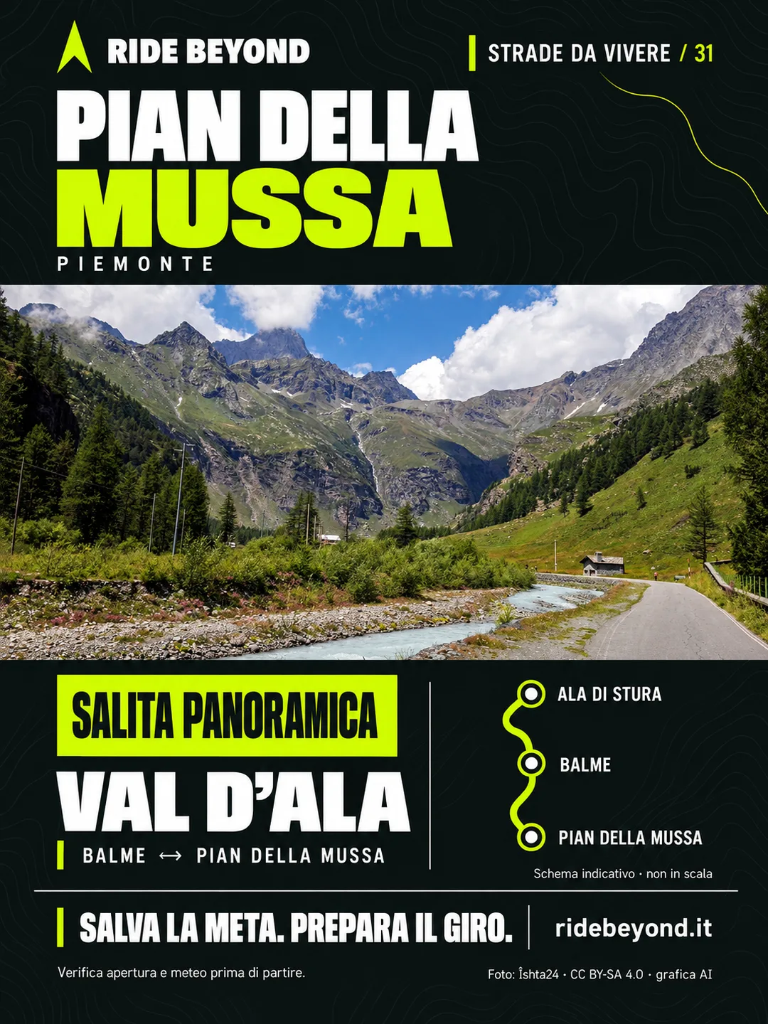 Grafica RIDE BEYOND · Pian della Mussa, Piemonte