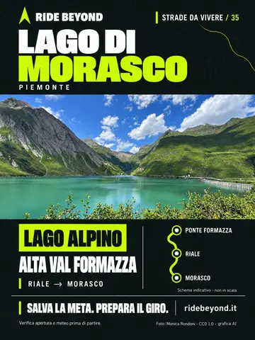Grafica RIDE BEYOND · Lago di Morasco