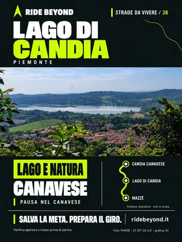 Grafica RIDE BEYOND · Lago di Candia