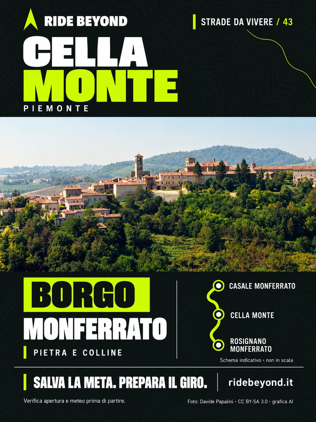 Grafica RIDE BEYOND · Cella Monte, Piemonte