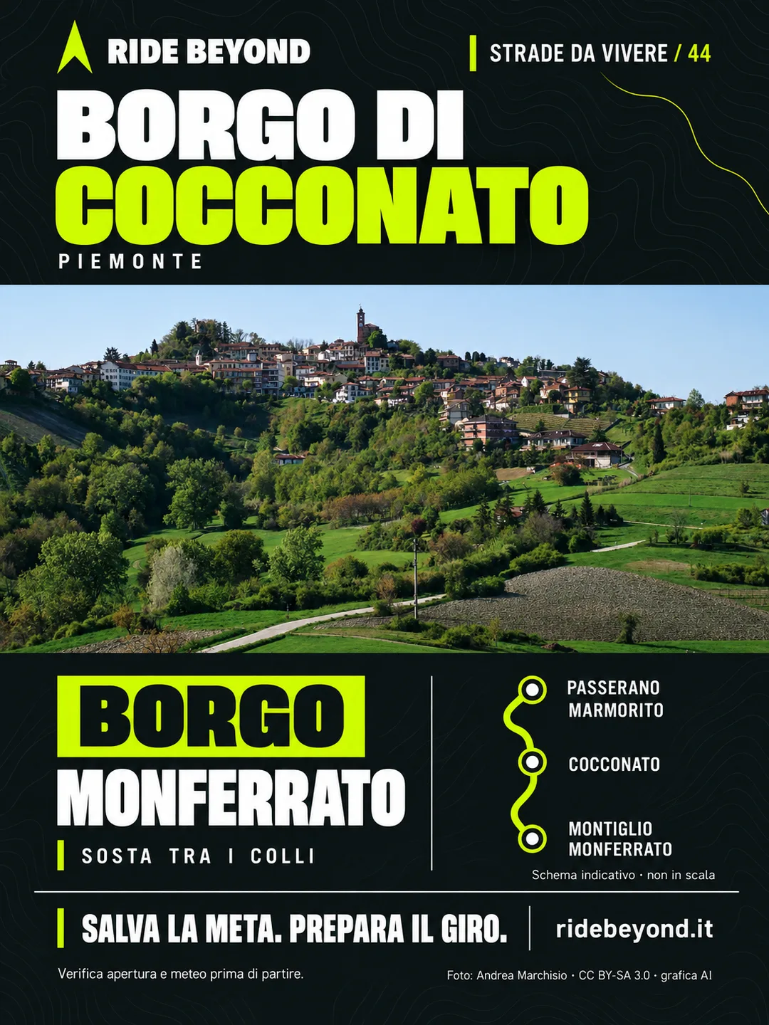 Grafica RIDE BEYOND · Cocconato, Piemonte
