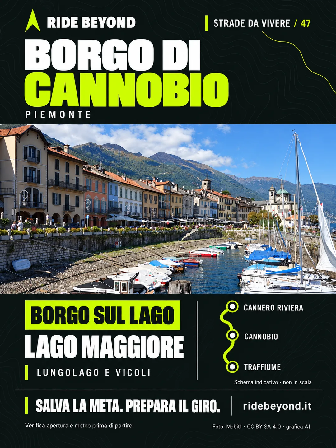 Grafica RIDE BEYOND · Cannobio, Piemonte