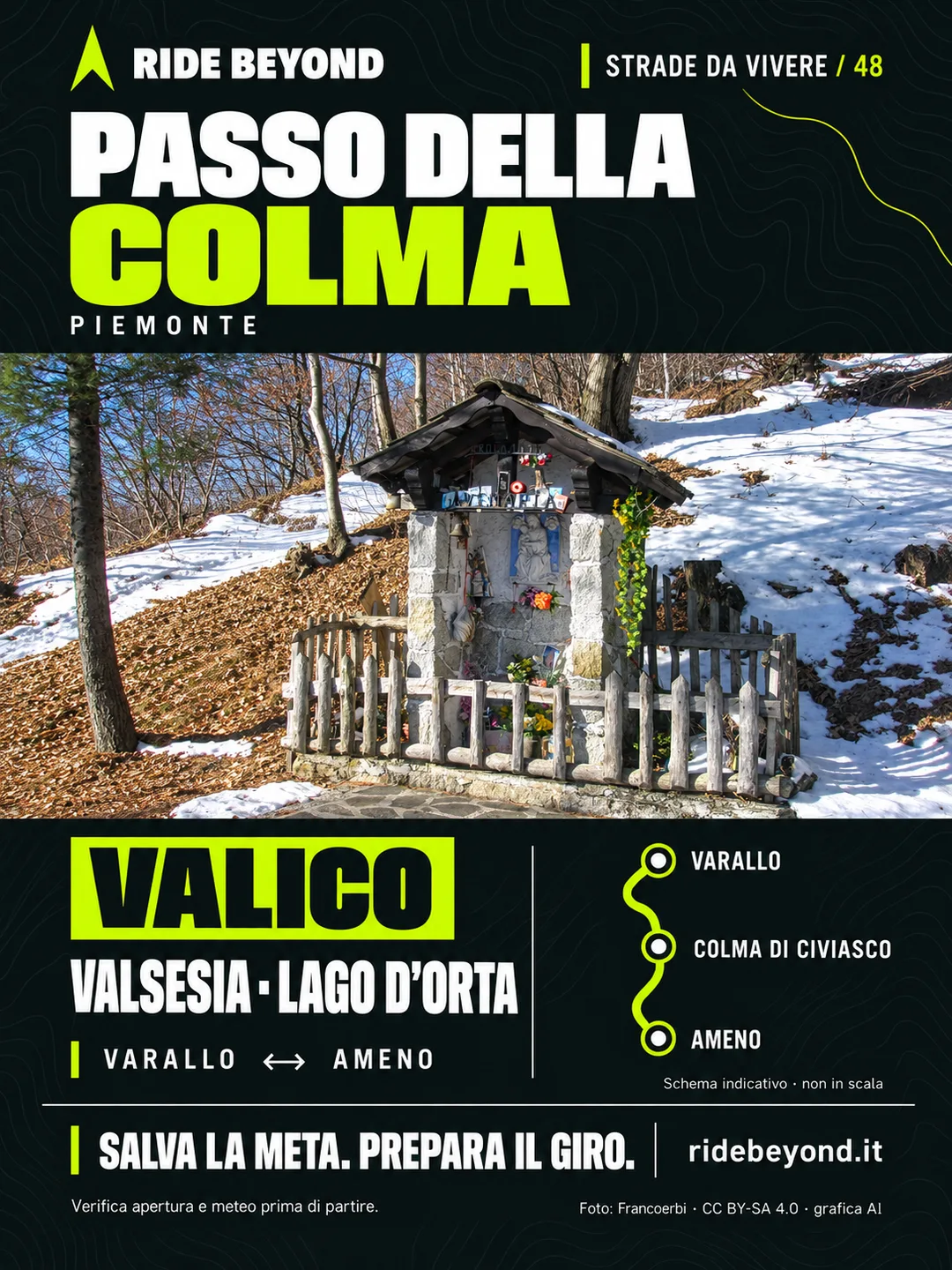 Grafica RIDE BEYOND · Passo della Colma · Civiasco, Piemonte