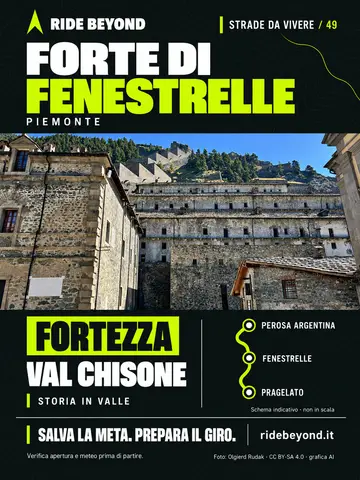 Grafica RIDE BEYOND · Forte di Fenestrelle