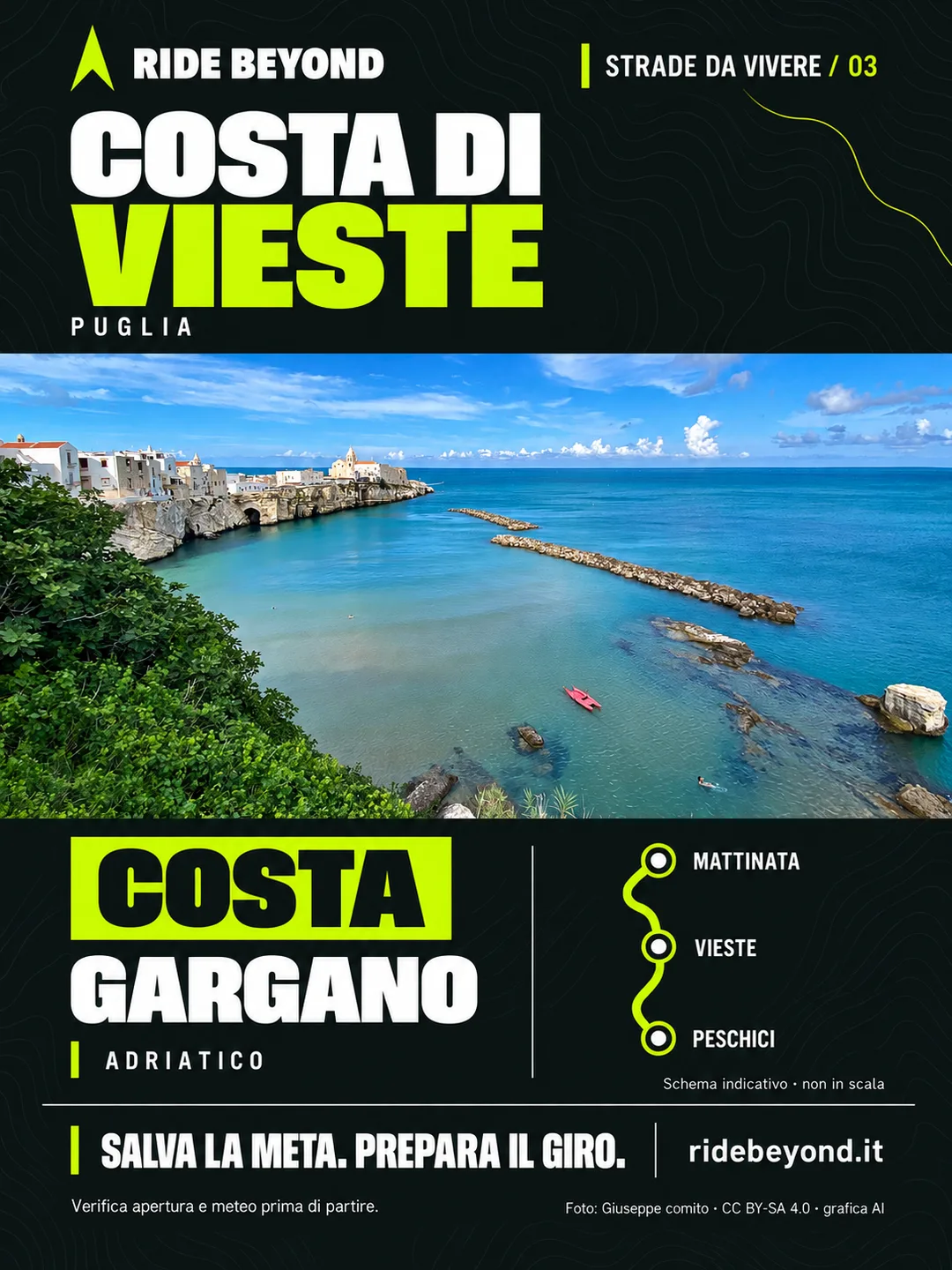 Grafica RIDE BEYOND · Vieste, Puglia