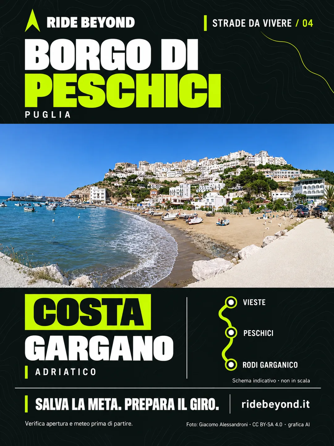 Grafica RIDE BEYOND · Peschici, Puglia