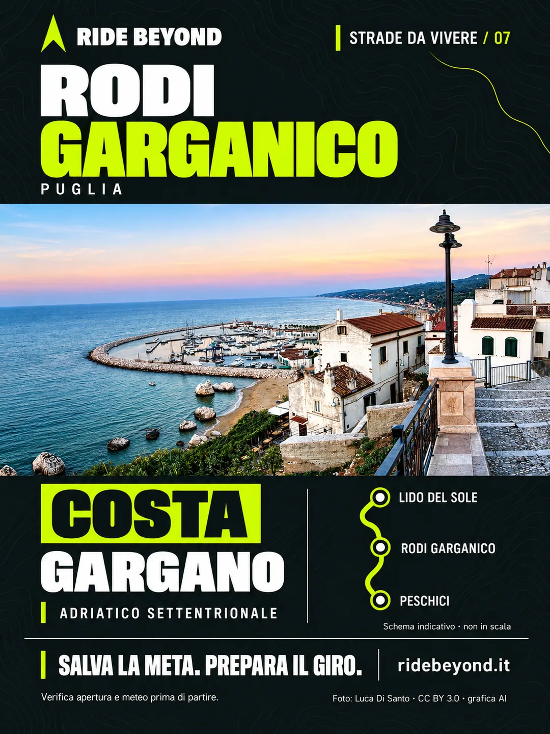 Grafica RIDE BEYOND · Rodi Garganico, Puglia