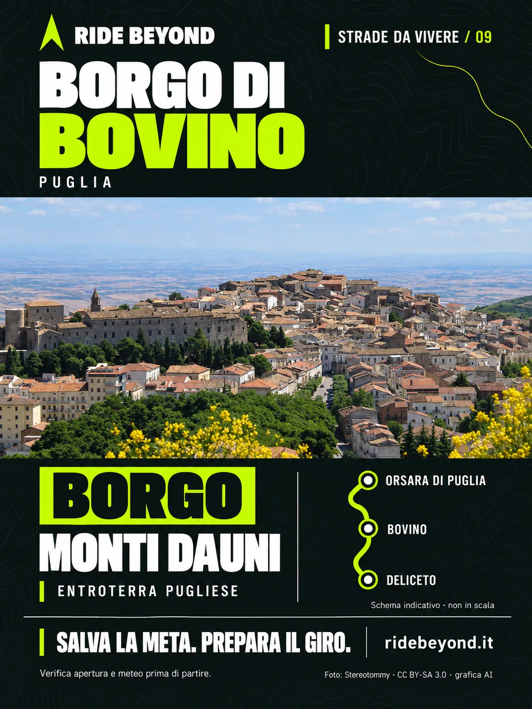 Grafica RIDE BEYOND · Bovino, Puglia