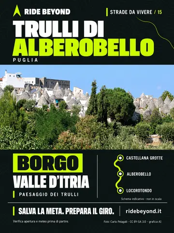 Grafica RIDE BEYOND · Alberobello