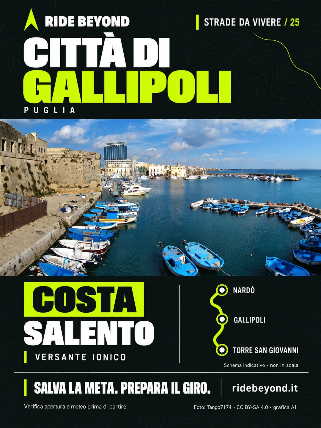 Grafica RIDE BEYOND · Gallipoli, Puglia