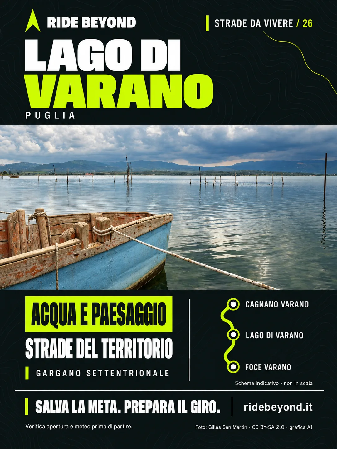 Grafica RIDE BEYOND · Lago di Varano, Puglia