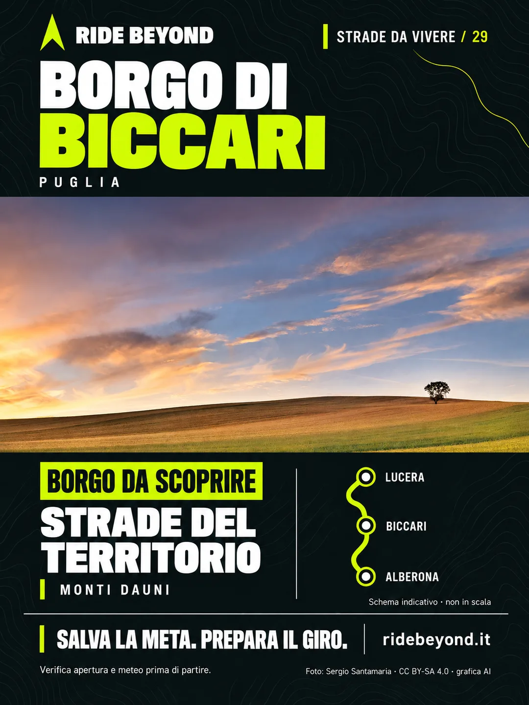 Grafica RIDE BEYOND · Biccari, Puglia