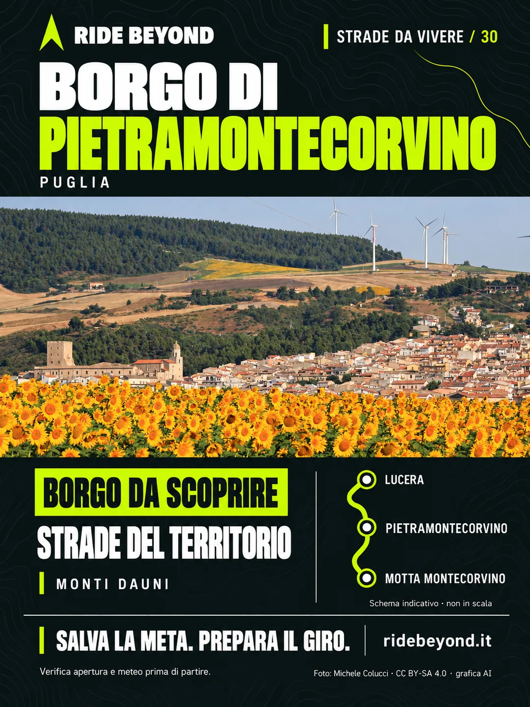 Grafica RIDE BEYOND · Pietramontecorvino, Puglia