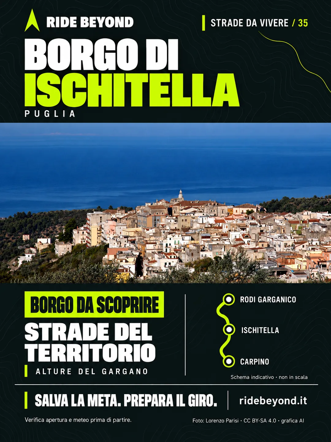 Grafica RIDE BEYOND · Ischitella, Puglia