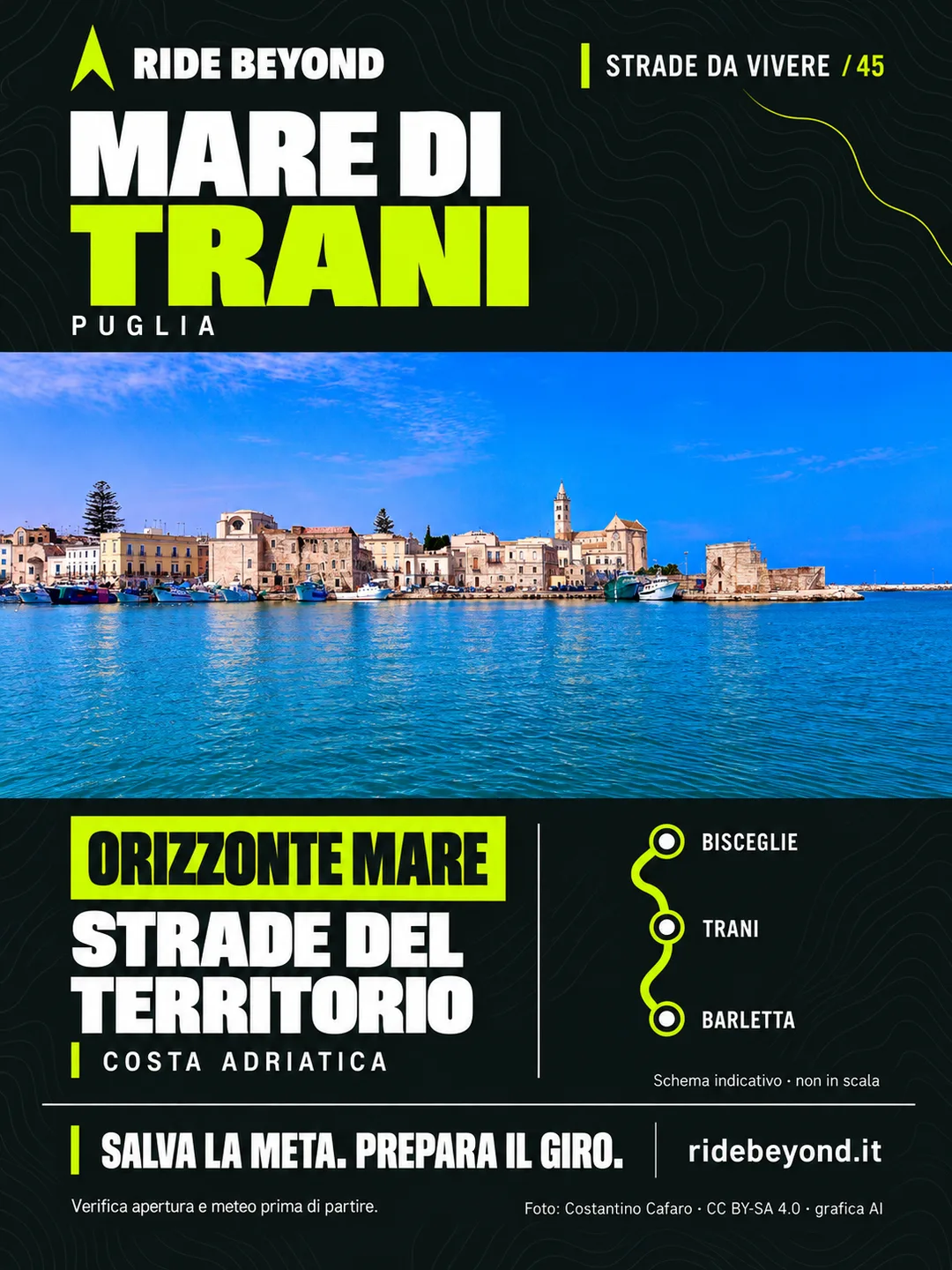 Grafica RIDE BEYOND · Trani, Puglia
