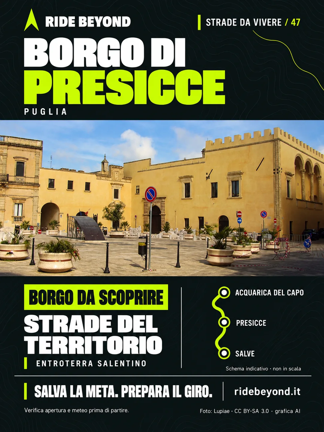 Grafica RIDE BEYOND · Presicce, Puglia