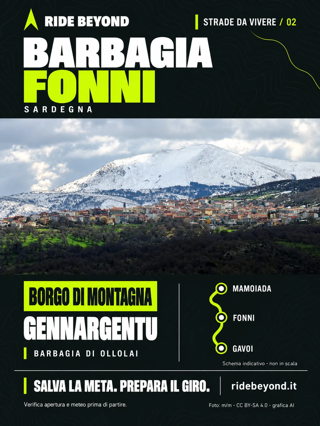 Grafica RIDE BEYOND · Fonni, Sardegna