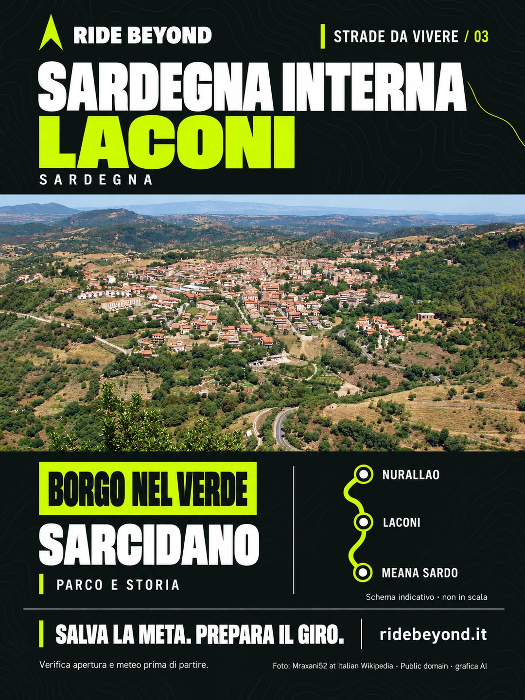 Grafica RIDE BEYOND · Laconi, Sardegna